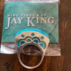Jay king Sterling silver turquoise ring
